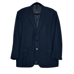 Canali black travel water resistant sports coat size EU 54 US 44